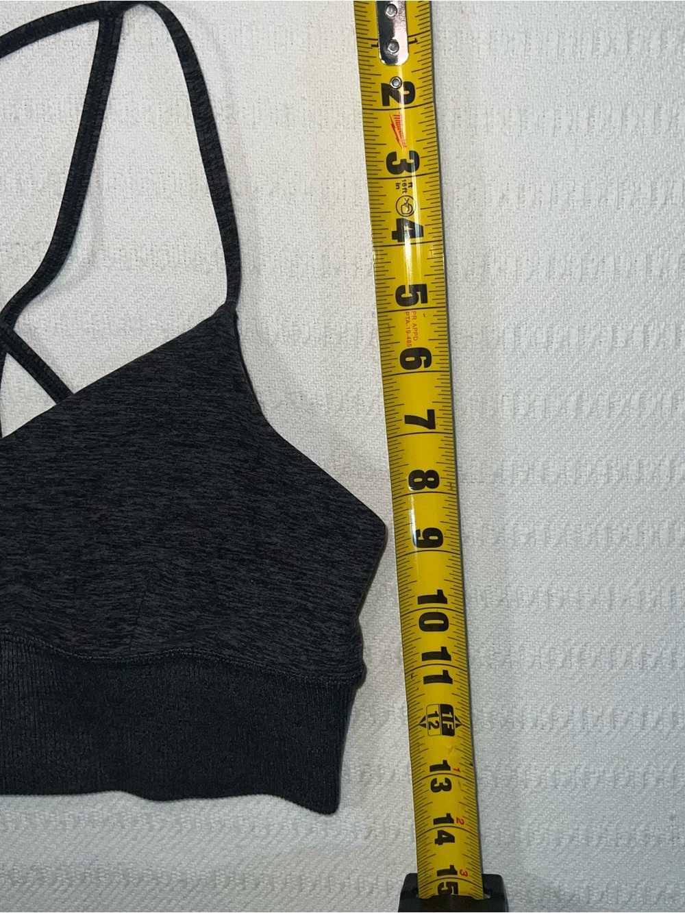 Alo Yoga Alosoft Lavish Sports Bra Size M Heather Gray EUC Athleisure Pilates - Picture 8 of 8